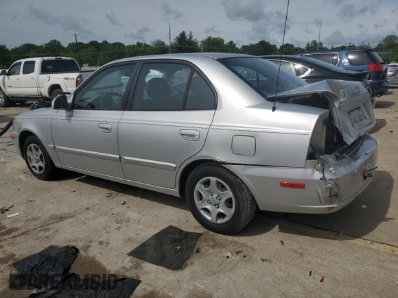2004 Hyundai Accent GL with VIN KMHCG45C64U524377, listed as a Copart auction lot 53976094 with 65,230 mi miles and Non Repairable. Bid and sale history available at carsss.com. Image 2.