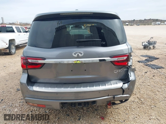 2021 Infiniti QX80 PREMIUM SELECT with VIN JN8AZ2AF9M9718838, listed as a IAAI auction lot 41797875 with 80,597 mi miles. Bid and sale history available at carsss.com. Image 16.