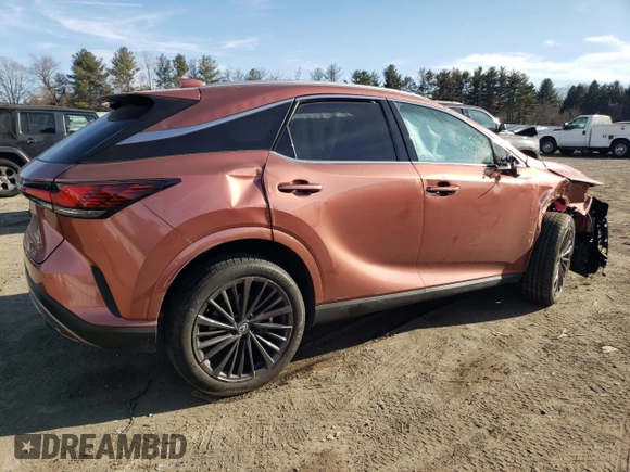 2025 Lexus RX 350 with VIN 2T2BAMCA0SC089803, listed as a Copart auction lot 46683815 with 1,629 mi miles and Salvage Title. Bid and sale history available at DreamBid. Image 3.