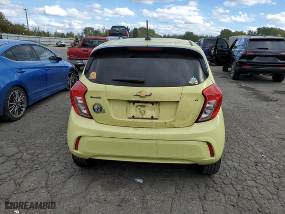 2017 Chevrolet Spark LT with VIN KL8CD6SA0HC752892, listed as a Copart auction lot 76138264 with 105,454 mi miles and Salvage Title. Bid and sale history available at carsss.com. Image 6.
