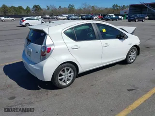 2012 Toyota Prius c One with VIN JTDKDTB31C1514881, listed as a IAAI auction lot 41815449 with 128,298 mi miles. Bid and sale history available at carsss.com. Image 4.