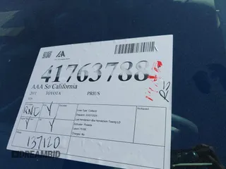 2011 Toyota Prius I with VIN JTDKN3DU6B1342882, listed as a IAAI auction lot 41763788 with 137,120 mi miles. Bid and sale history available at carsss.com. Image 17.