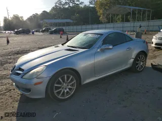 2005 Mercedes-Benz SLK-Class with VIN WDBWK56F35F052366, listed as a Copart auction lot 53032575 with 100,022 mi miles and Salvage Title. Bid and sale history available at carsss.com. Image 1.