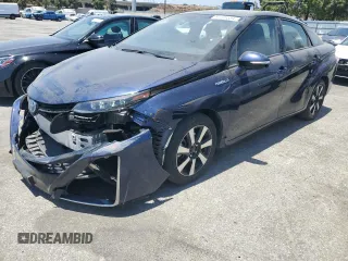 2018 Toyota Mirai with VIN JTDBVRBD9JA005305, listed as a Copart auction lot 61135534 with 37,580 mi miles and Salvage title. Bid and sale history available at DreamBid. Image 1.