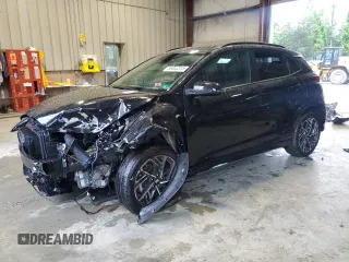 2022 Hyundai Kona N Line with VIN KM8K3CA39NU862042, listed as a Copart auction lot 58652315 with 34,386 mi miles and Salvage title. Bid and sale history available at DreamBid. Image 1.