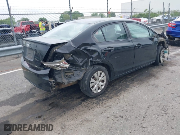 2012 Honda Civic LX with VIN 19XFB2F55CE107821, listed as a IAAI auction lot 42119926 with 172,942 mi miles and . Bid and sale history available at DreamBid. Image 4.