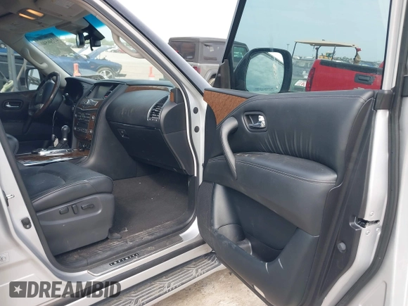 2017 Infiniti QX80 with VIN JN8AZ2NF3H9644820, listed as a IAAI auction lot 42246540 with 142,342 mi miles and . Bid and sale history available at DreamBid. Image 5.