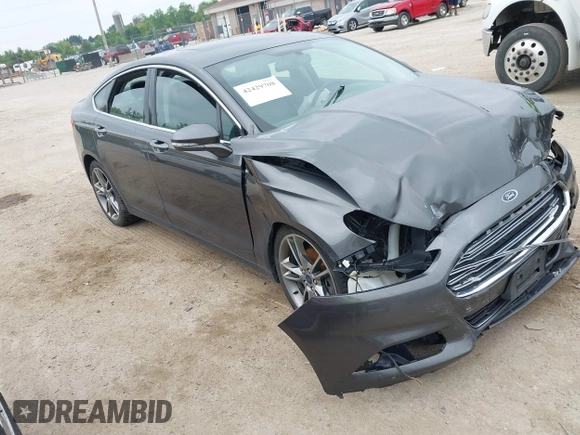 2016 Ford Fusion Titanium with VIN 3FA6P0D97GR133823, listed as a IAAI auction lot 42429708 with 166,105 mi miles and . Bid and sale history available at DreamBid. Image 1.
