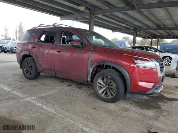 2024 Nissan Pathfinder SL with VIN 5N1DR3CAXRC206771, listed as a Copart auction lot 48818065 with 21,339 mi miles and Salvage Title. Bid and sale history available at carsss.com. Image 4.