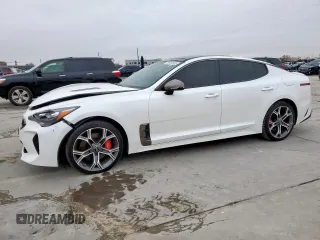2021 Kia Stinger GT1 with VIN KNAE45LCXM6089959, listed as a Copart auction lot 46120555 with 80,803 mi miles and Clean Title. Bid and sale history available at carsss.com. Image 1.
