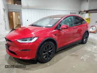 2022 Tesla Model X with VIN 7SAXCAE57NF363942, listed as a Copart auction lot 45912165 with 40,719 mi miles and Salvage Title. Bid and sale history available at carsss.com. Image 1.