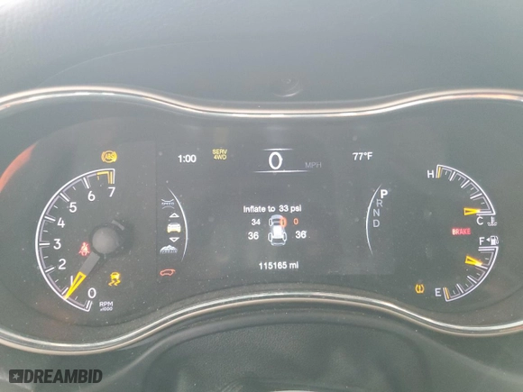 2017 Jeep Grand Cherokee Limited with VIN 1C4RJFBG1HC605172, listed as a Copart auction lot 70415814 with 115,165 mi miles and Salvage Title. Bid and sale history available at carsss.com. Image 9.
