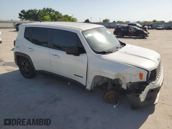2018 Jeep Renegade Sport with VIN ZACCJAAB3JPG80875, listed as a Copart auction lot 52586975 with 157,913 mi miles and Salvage Title. Bid and sale history available at DreamBid. Image 4.