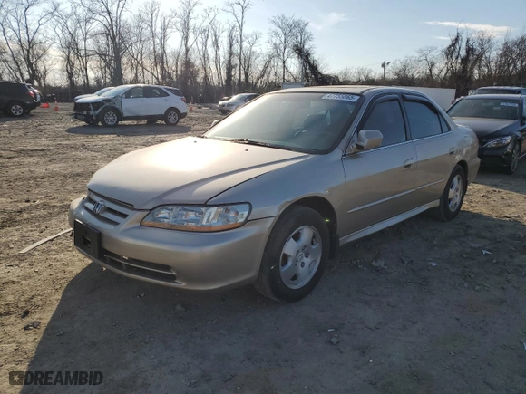 2001 Honda Accord Sdn EX w/Leather with VIN 1HGCG16521A023052, listed as a Copart auction lot 47755065 with 142,299 mi miles and Salvage Title. Bid and sale history available at carsss.com. Image 1.
