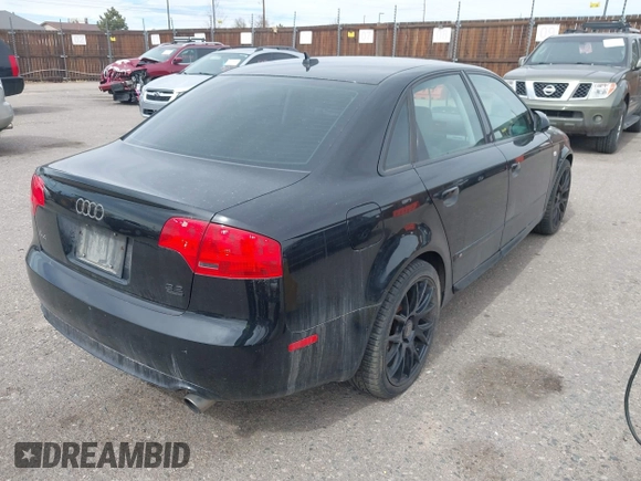 2007 Audi A4 with VIN WAUEH78E47A045743, listed as a IAAI auction lot 41852675 with 118,635 mi miles and . Bid and sale history available at DreamBid. Image 4.