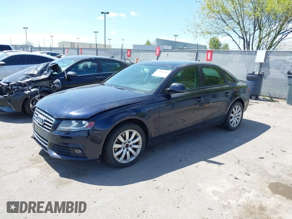 2009 Audi A4 2.0T Prem with VIN WAULF78K49N031985, listed as a IAAI auction lot 42096282 with 104,829 mi miles. Bid and sale history available at carsss.com. Image 2.