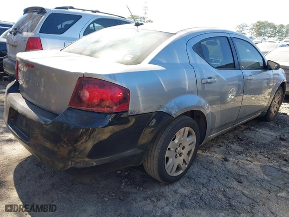 2014 Dodge Avenger SE with VIN 1C3CDZAB5EN214342, listed as a IAAI auction lot 41672955 with 168,701 mi miles. Bid and sale history available at carsss.com. Image 4.
