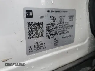 2023 Buick Encore GX Essence with VIN KL4MMFSL7PB107636, listed as a Copart auction lot 89350735 with 27,108 mi miles and Salvage title. Bid and sale history available at DreamBid. Image 14.