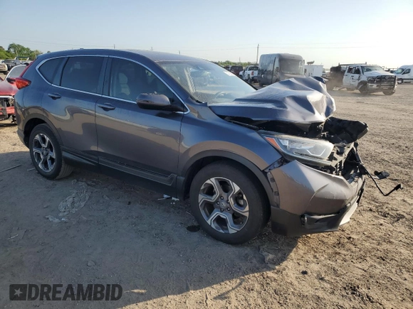 2017 Honda CR-V EX with VIN 7FARW1H52HE046880, listed as a Copart auction lot 52729505 with 0 mi miles and Salvage Title. Bid and sale history available at carsss.com. Image 4.