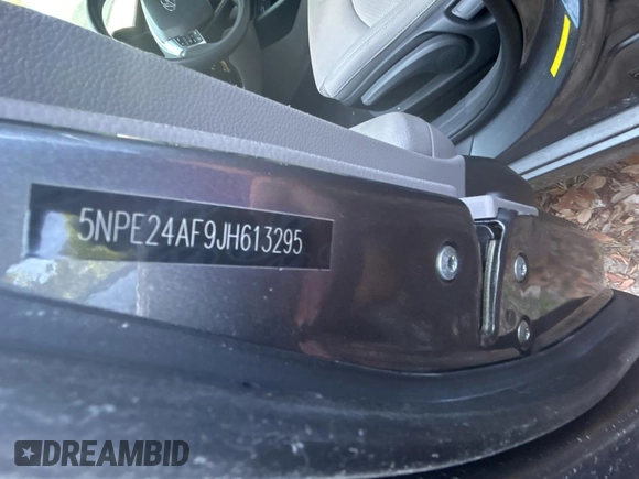 2018 Hyundai Sonata SE with VIN 5NPE24AF9JH613295, listed as a Copart auction lot 54958675 with 121,044 mi miles and Salvage Title. Bid and sale history available at carsss.com. Image 10.