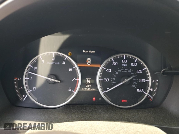 2019 Acura ILX Premium with VIN 19UDE2F71KA009226, listed as a Copart auction lot 54064895 with 77,540 mi miles and Salvage title. Bid and sale history available at DreamBid. Image 9.