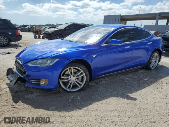2014 Tesla Model S 60 with VIN 5YJSA1S14EFP44162, listed as a Copart auction lot 52943025 with Not Provided miles and Salvage Title. Bid and sale history available at DreamBid. Image 1.