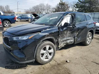 2020 Toyota Highlander LE with VIN 5TDZZRAH6LS503801, listed as a Copart auction lot 47546565 with 86,379 mi miles and Salvage title. Bid and sale history available at DreamBid. Image 1.