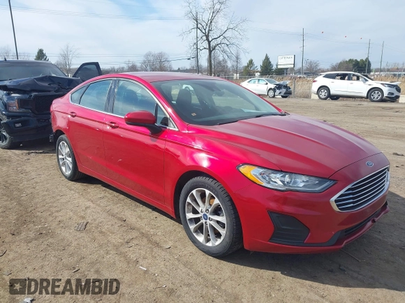 2020 Ford Fusion SE with VIN 3FA6P0HD9LR108222, listed as a IAAI auction lot 41829520 with 82,044 mi miles. Bid and sale history available at carsss.com. Image 1.
