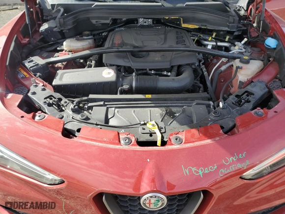 2018 Alfa Romeo Stelvio Ti Sport with VIN ZASFAKNN4J7B75102, listed as a Copart auction lot 48766335 with 82,917 mi miles and Clean Title. Bid and sale history available at carsss.com. Image 12.