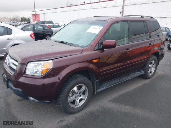 2007 Honda Pilot EX-L with VIN 2HKYF18747H508428, listed as a IAAI auction lot 41698817 with 191,216 mi miles. Bid and sale history available at carsss.com. Image 18.