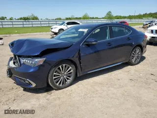 2018 Acura TLX w/Advance Pkg with VIN 19UUB2F76JA013215, listed as a Copart auction lot 52088085 with 0 mi miles and Salvage Title. Bid and sale history available at carsss.com. Image 1.