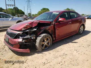 2015 Kia Optima LX with VIN 5XXGM4A70FG466945, listed as a Copart auction lot 53370015 with 108,028 mi miles and Salvage title. Bid and sale history available at DreamBid. Image 1.
