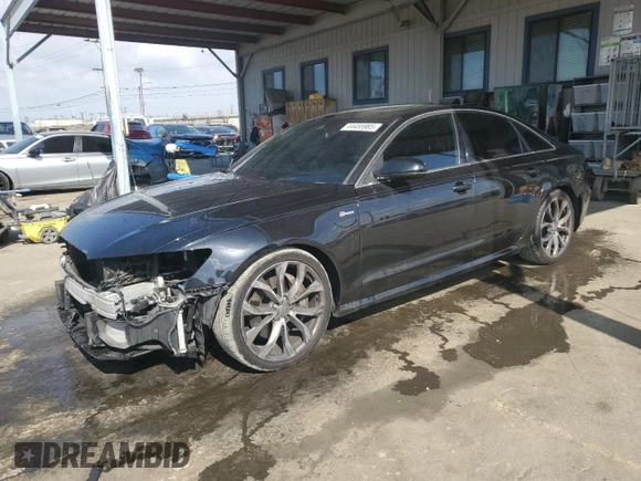 2013 Audi A6 3.0T Prestige with VIN WAUHGAFC6DN054057, listed as a Copart auction lot 44455985 with 121,395 mi miles and Salvage Title. Bid and sale history available at carsss.com. Image 1.