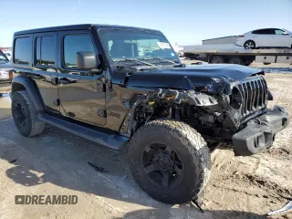 2022 Jeep Wrangler Unlimited Sport with VIN 1C4HJXDG4NW206622, listed as a Copart auction lot 47971005 with 62,240 mi miles and Salvage Title. Bid and sale history available at DreamBid. Image 4.