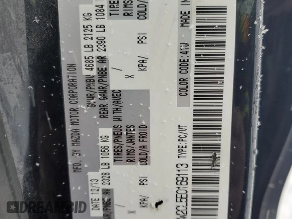 2014 Mazda 5 Touring with VIN JM1CW2CL5E0169113, listed as a Copart auction lot 86481344 with 194,262 mi miles and Salvage Title. Bid and sale history available at carsss.com. Image 13.