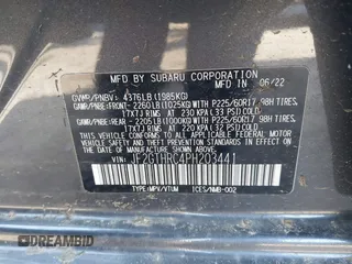 2023 Subaru Crosstrek Sport with VIN JF2GTHRC4PH203441, listed as a IAAI auction lot 41232140 with 33,208 mi miles. Bid and sale history available at carsss.com. Image 9.