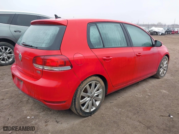 2011 Volkswagen Golf TDI with VIN WVWDM7AJ4BW205021, listed as a IAAI auction lot 41481686 with 115,423 mi miles. Bid and sale history available at carsss.com. Image 4.