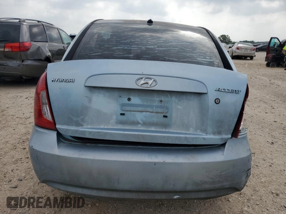 2010 Hyundai Accent GLS with VIN KMHCN4AC9AU422918, listed as a Copart auction lot 51792265 with 0 mi miles and Salvage Title. Bid and sale history available at carsss.com. Image 6.