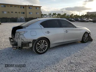 2020 Infiniti Q50 Luxe z VIN JN1EV7APXLM207328, wystawiony jako Copart lot #45850405 z przebiegiem Nie podano mil oraz Nie do naprawy • Non repairable. Historia ofert i sprzedaży dostępna na DreamBid. Obrazek 3.