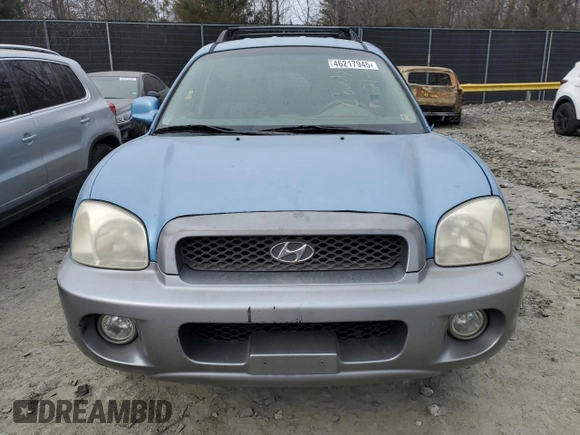 2003 Hyundai Santa Fe GLS with VIN KM8SC73D53U525667, listed as a Copart auction lot 46217945 with 160,469 mi miles and Salvage Title. Bid and sale history available at carsss.com. Image 5.