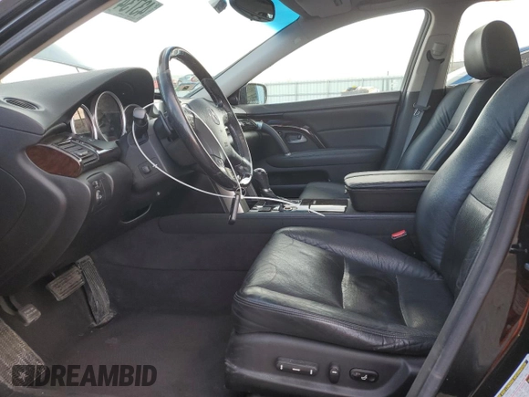 2011 Acura RL Technology with VIN JH4KB2F68BC000497, listed as a Copart auction lot 43734775 with 165,020 mi miles and Salvage Title. Bid and sale history available at DreamBid. Image 7.