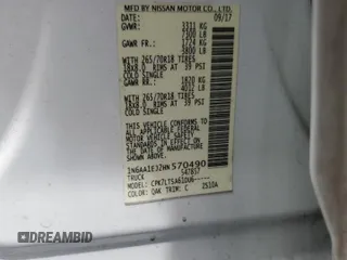 2017 Nissan Titan SV z VIN 1N6AA1EJ2HN570490, wystawiony jako Copart lot #50688785 z przebiegiem 122 817 mil mil oraz Szkoda całkowita • Salvage title. Historia ofert i sprzedaży dostępna na DreamBid. Obrazek 12.
