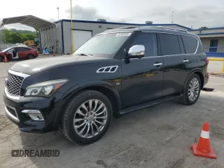 2015 Infiniti QX80 z VIN JN8AZ2ND5F9770320, wystawiony jako Copart lot #55305965 z przebiegiem 168 832 mil mil oraz Czysty tytuł • Clean title. Historia ofert i sprzedaży dostępna na DreamBid. Obrazek 1.