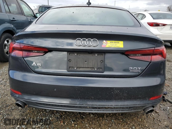 2018 Audi A5 Sportback Premium Plus with VIN WAUENCF59JA063036, listed as a Copart auction lot 41393594 with Not Provided miles. Bid and sale history available at carsss.com. Image 6.