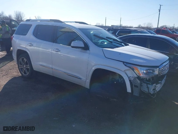 2017 GMC Acadia Denali with VIN 1GKKNPLS2HZ185454, listed as a IAAI auction lot 41212861 with 91,540 mi miles. Bid and sale history available at carsss.com. Image 1.