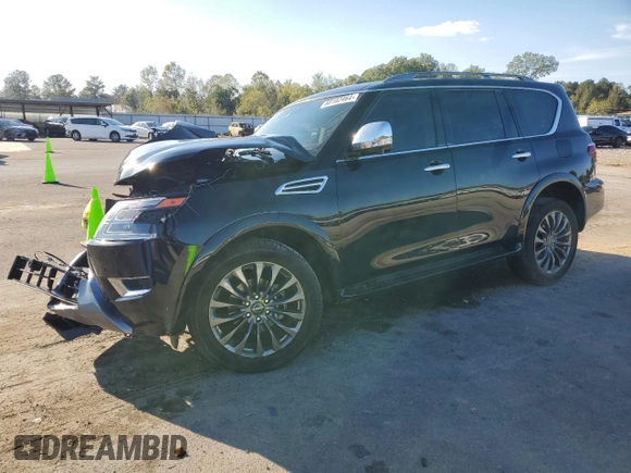 2023 Nissan Armada Platinum with VIN JN8AY2DA2P9403970, listed as a Copart auction lot 80102464 with 36,957 mi miles and Salvage Title. Bid and sale history available at carsss.com. Image 1.
