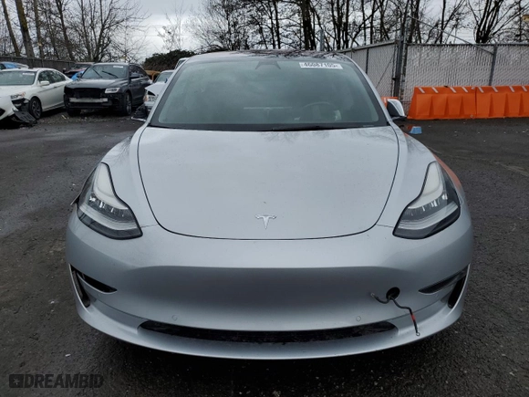 2018 Tesla Model 3 Long Range Battery with VIN 5YJ3E1EB0JF117059, listed as a Copart auction lot 46087105 with 78,733 mi miles and Salvage Title. Bid and sale history available at carsss.com. Image 5.