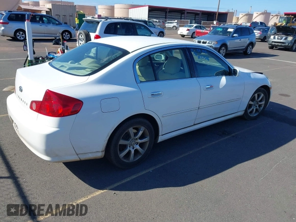 2006 Infiniti G35 with VIN JNKCV51E06M503890, listed as a IAAI auction lot 41604122 with 148,680 mi miles. Bid and sale history available at carsss.com. Image 4.