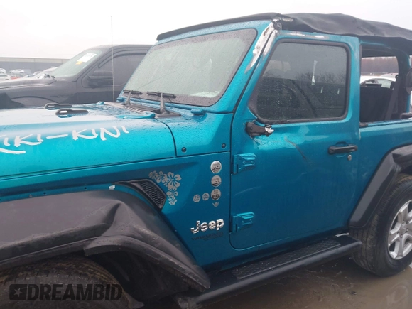 2020 Jeep Wrangler Sport S with VIN 1C4GJXAN4LW263737, listed as a IAAI auction lot 41983063 with 38,209 mi miles and . Bid and sale history available at DreamBid. Image 18.