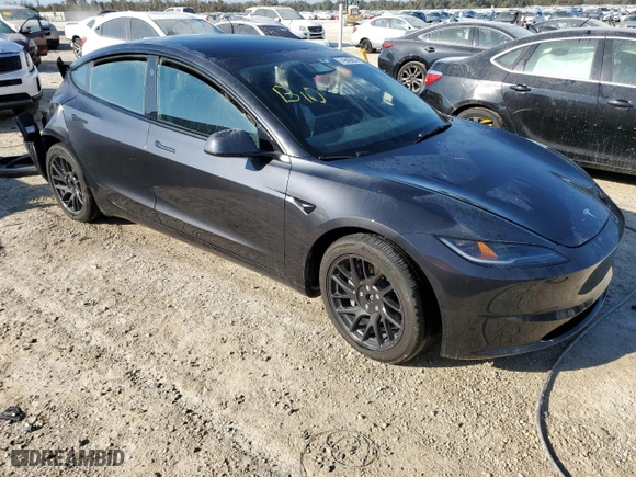 2024 Tesla Model 3 Long Range with VIN 5YJ3E1EBXRF737428, listed as a Copart auction lot 74943954 with 0 mi miles and Non Repairable. Bid and sale history available at carsss.com. Image 4.